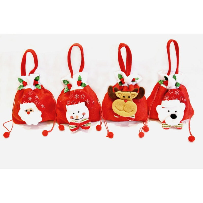 Wholesale Brushed Velvet Apple Bag Guest Gift Candy Wrapping Bag Christmas Gift Bag